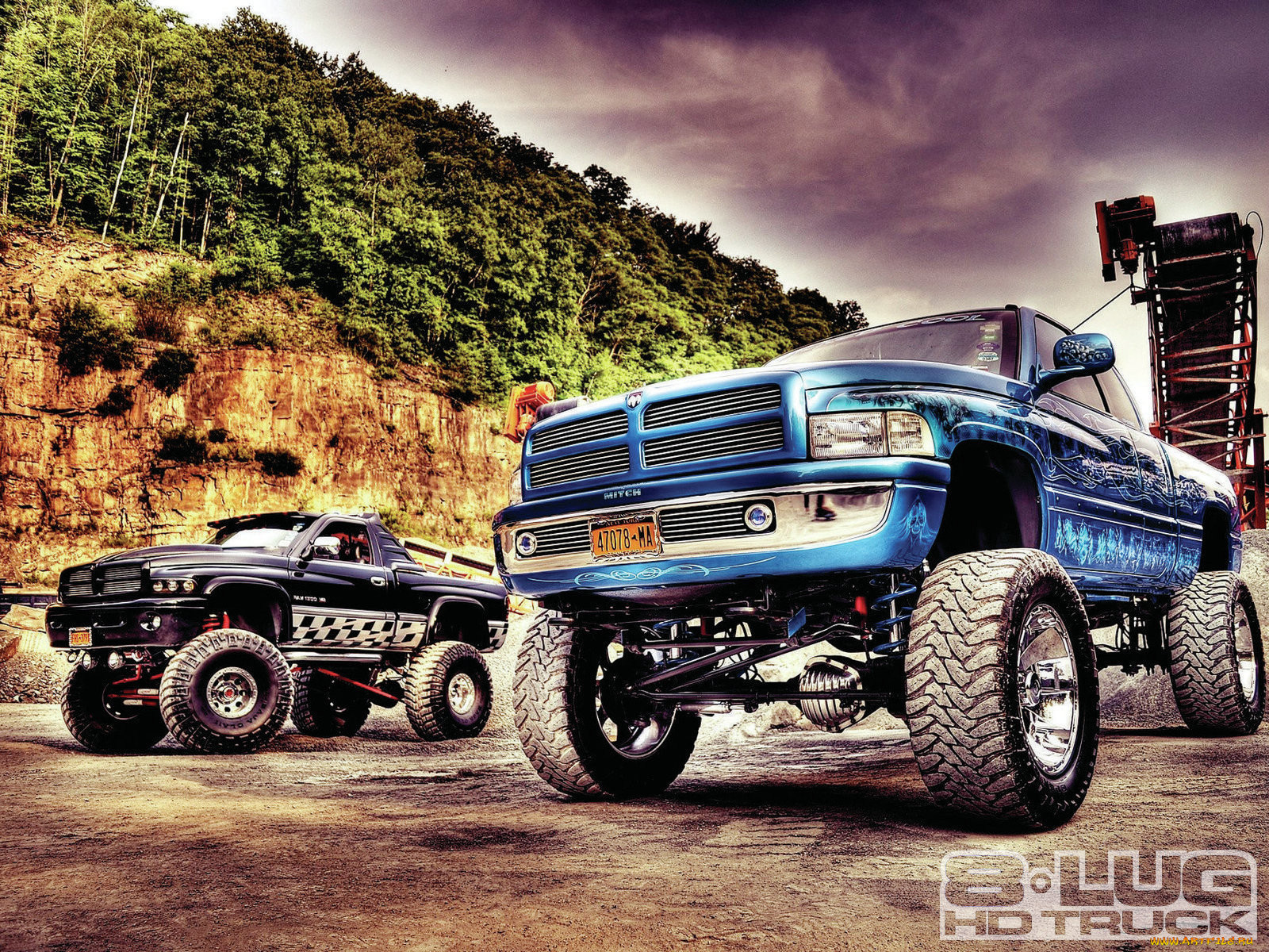 , custom, pick, up, dodge